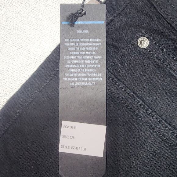 ENZO Bootcut Black Men's Dark Wash Jeans Style 989/UK.83 W34''L40'' - Picture 3 of 6